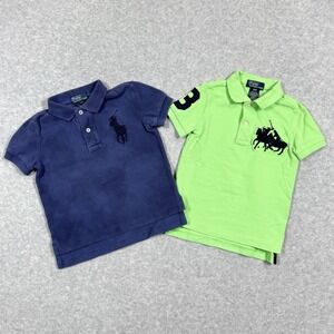Polo Ralph Lauren Polo Shirt Boys 2T Big‎ Pony Lot of 2 Preppy Short Sleeve